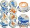 8 Pcs DIY Ocean Art Painting Coasters Set with Holder, Marine Life Designs